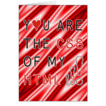 You Are My CSS - red white waves Greeting Cards