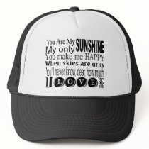 You Are My Sunshine Apparel and Gifts hats