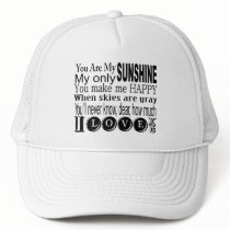 You Are My Sunshine Apparel and Gifts hats