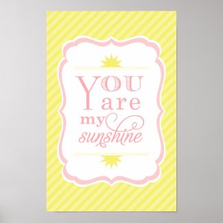 You Are My Sunshine Art Print Baby Nursery Decor