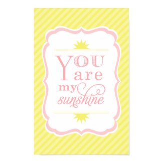 You Are My Sunshine Art Print Baby Nursery Decor