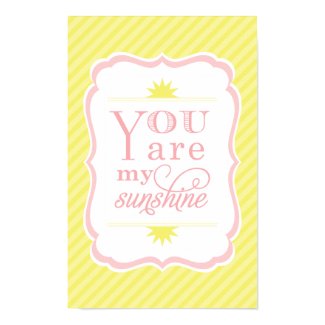 You Are My Sunshine Art Print Baby Nursery Decor