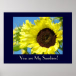 You are My Sunshine! Art Print gifts SUNFLOWERS