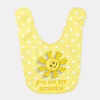 You are my sunshine baby bib