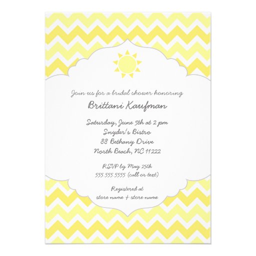 You are my sunshine baby bridal shower invite invitations (front side)