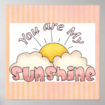 You are My Sunshine Baby Girl Art Print Poster