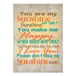 You are my Sunshine Orange/Teal/Cream Invite