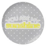 You Are My Sunshine Polka-dot Expressions Plate plates