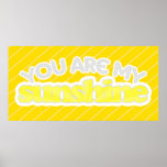 "You Are My Sunshine" Typographical Art posters