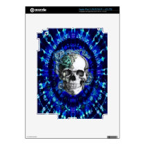 You are not here trippy rose skull in navy/ mint skins