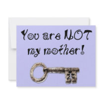 You are not my mother invitations