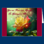 You are rare and special to Me and God Card cards
