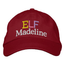 You Are Santa's Elf Cap by SRF embroidered hats