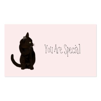 &quot;You Are Special&quot; Cat Love Notes Business Card Templates