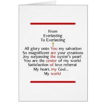 You Are The Center Of My World cards