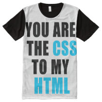 geek, funny, html, css, coding, internet, memes, cool, nerd, t-shirt, www, humor, fun, design, internet language, programmers, geeky, joke, all-over printed panel t-shirt, [[missing key: type_jakprints_panelte]] with custom graphic design