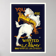 You are Wanted by the U.S. Army Poster