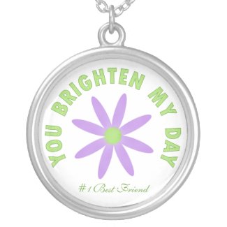 You Brighten My Day: Purple Flower Necklace necklace