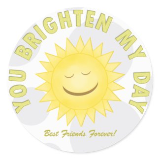 You Brighten My Day: Sunshine Stickers sticker