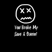 You Broke My Give A Damn! T-Shirt