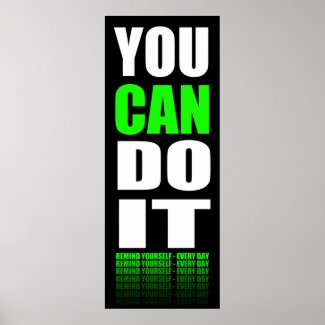 You Can Do It (green) Motivational Print