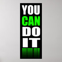 You Can Do It (green) Motivational Print