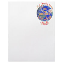 "You can Shake the World" Gandhi Quote letterhead