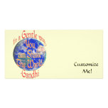 "You can Shake the World" Gandhi Quote Custom Photo Card