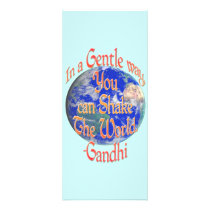 "You can Shake the World" Gandhi Quote Rack Card