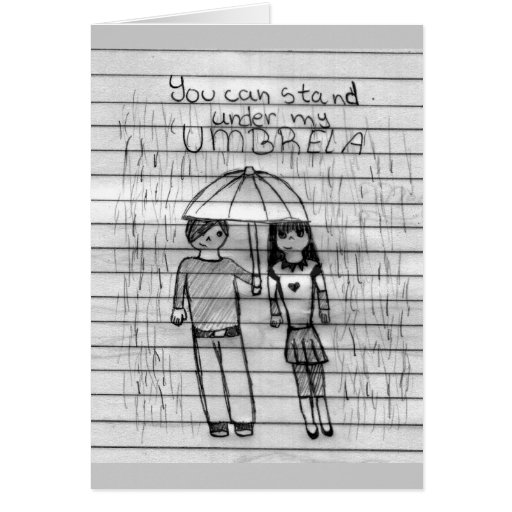 you can stand under my umbrella greeting card Zazzle
