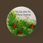 You Can Wish Me A Merry Christmas Button buttons