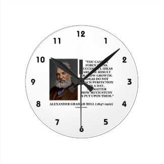 You Cannot Force Ideas Slow Growth Bell Quote Round Wallclock