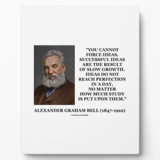 You Cannot Force Ideas Slow Growth Bell Quote Display Plaques