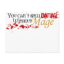 You cannot spell damage without mage postcards