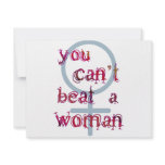 You Can't Beat a Woman Custom Invites