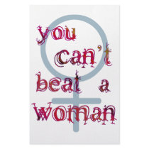 You Can't Beat a Woman Stationery Paper