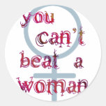You Can't Beat a Woman Sticker