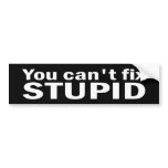 You cant fix Stupid Bumper Sticker