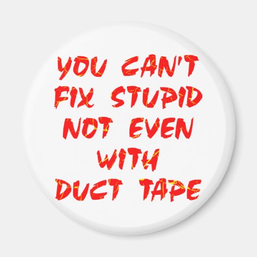 You Can't Fix Stupid Not Even With Duct Tape Refrigerator Magnets