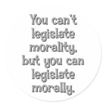 You can't legislate morality round stickers