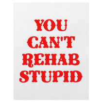You Can't Rehab Stupid flyers by Mustang_Lady You Can't Rehab Stupid flyers