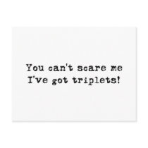 You can't scare me triplets postcards by Scrappintwins You can't scare me triplets postcards