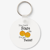 You can't scare me twins - pumpkins keychains
