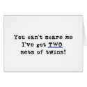 You can't scare me two sets of twins cards by Scrappintwins You can't scare me two sets of twins cards