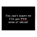 You can't scare me two sets of twins cards by Scrappintwins You can't scare me two sets of twins cards