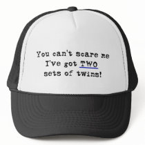 You can't scare me two sets of twins hats by Scrappintwins You can't scare me two sets of twins hats