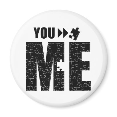 You Complete Me, Romantic Apparel and Gifts. Fridge Magnet