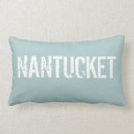 You Customize BEACH Sun-Kissed Soft Aqua Lumbar Throw Pillow