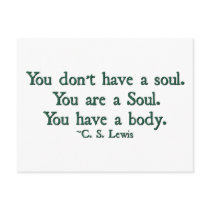 You don't have a soul, you are a soul postcards by Parable You don't have a soul, you are a soul postcards