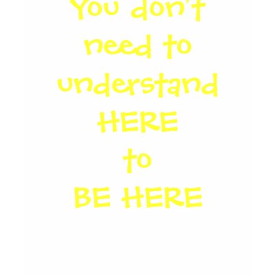 you dont have to understand